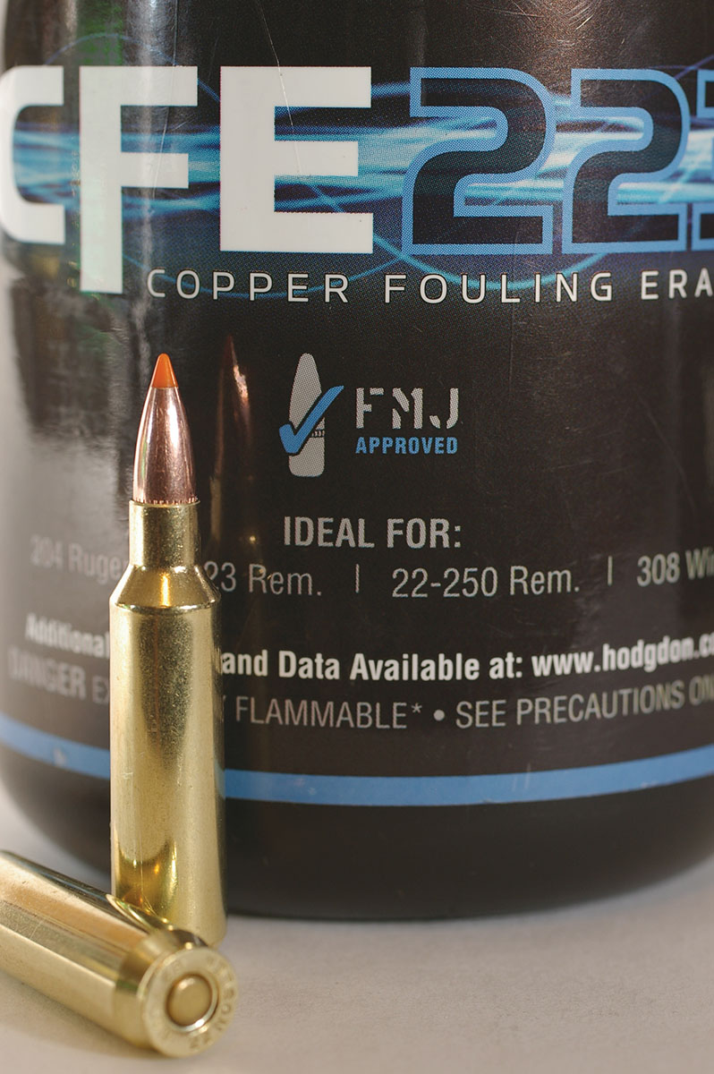 CFE 223 provided high velocity and good accuracy with handloaded 22 Nosler cartridges.